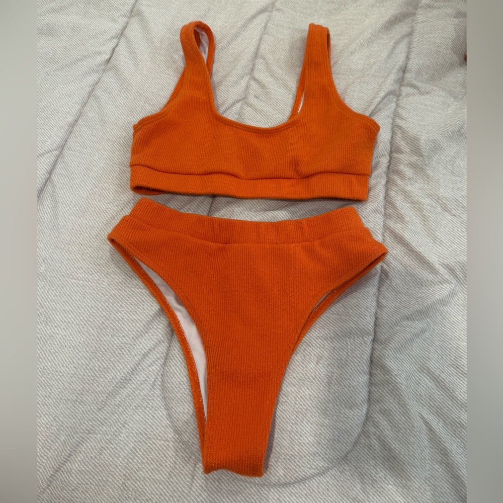 Ribbed high waisted bikini